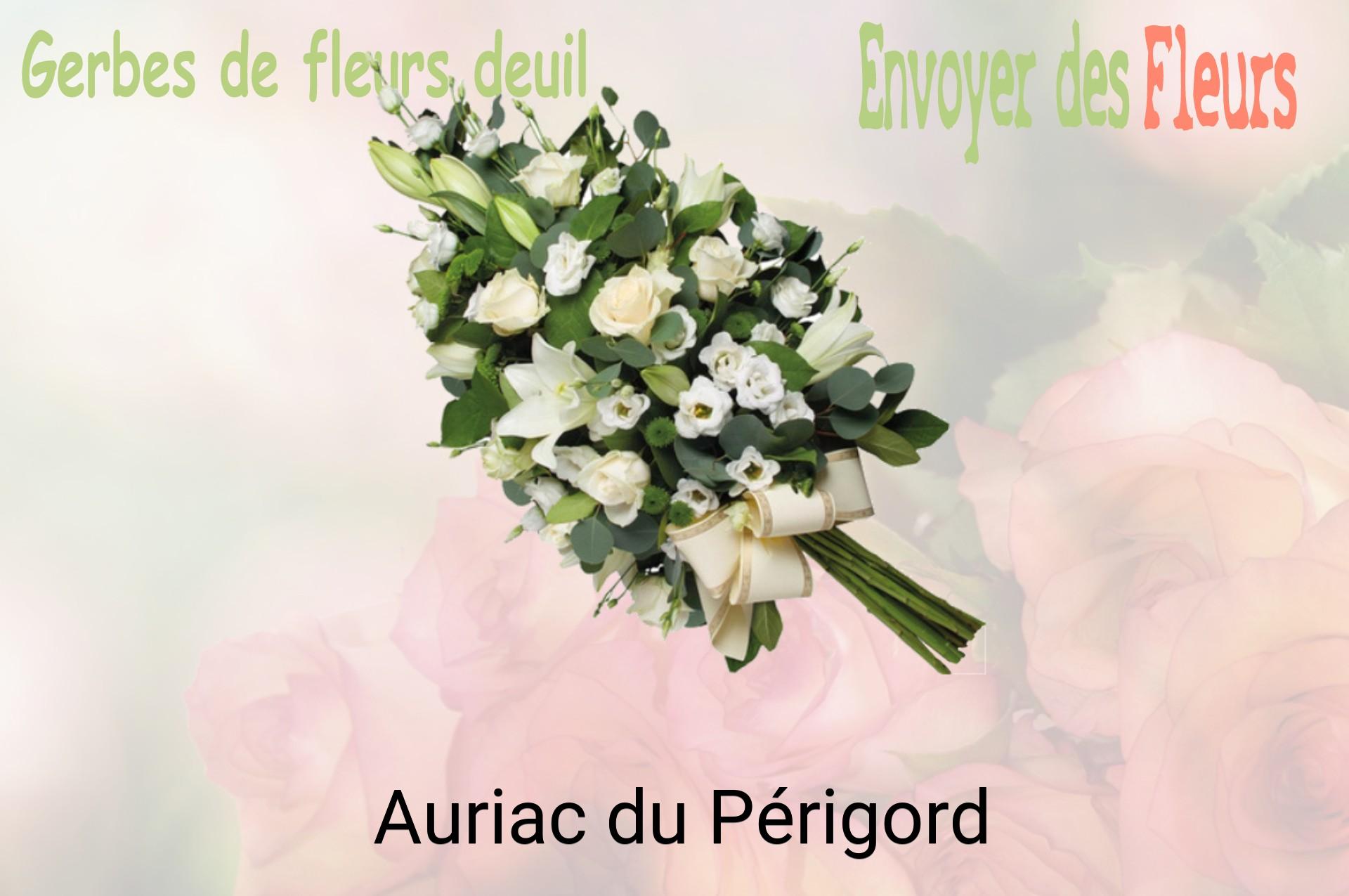 Gerbe de fleurs de deuil livrée à Auriac-du-Périgord